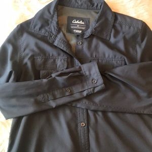 Cabelas dark grey button up